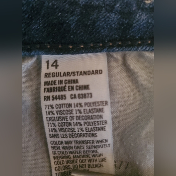 American Eagle Outfitters jeans size 14, stretch, skinny - Picture 4 of 7